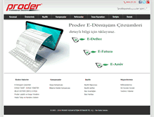Tablet Screenshot of proder.com.tr